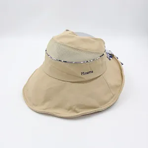 کلاه آفتابگیر تاسلون لبه مفتولی تاج تور دار مغزی چهارخانه MINETTE