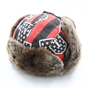 کلاه خلبانی ماهوتی طرحدار پولیش دار 