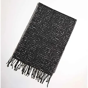 شال گردن پارچه ای دو رو طرحدار خطی 