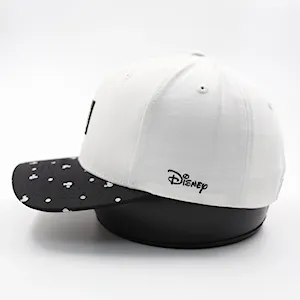 کلاه بیسبالی کتان اسنپ بک مینیمال تکه دوزی نشان MICKEY دور DISNEY