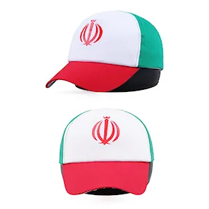 کلاه بیسبالی کتان طرح پرچم ایران