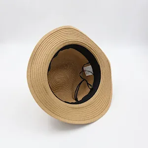 کلاه ساحلی بوتر حصیر بافت نوار پارچه ای